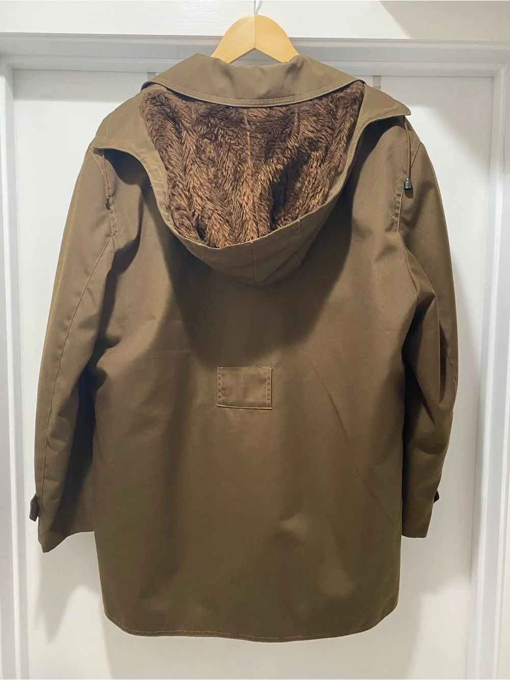 Vintage 80s Yugoslav Field Jacket Coat Makedonija Sport Lined Hooded Brown Sz 52